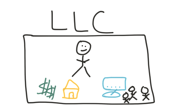 Read about business formations - An LLC & its assets